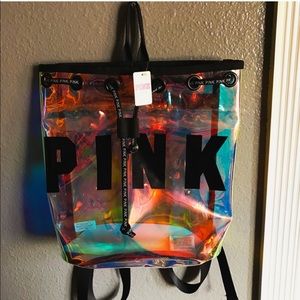 Pink! Iridescent backpack